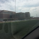 the new hospital on the way out of town.
