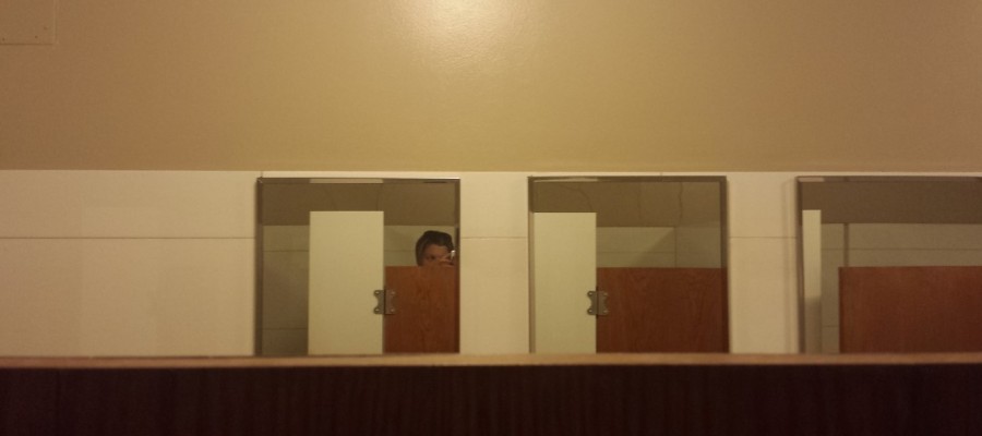 My wife took this picture to show the awkward doors in the bathroom, apparently it uploaded to dropbox faster than the other pictures I took.
